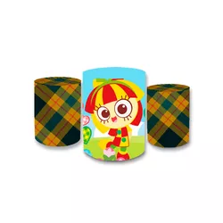 Trio Capas de Cilindros Sublimados Decorativo Tema... - Loja | Bibi Painéis