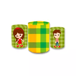 Trio Capas de Cilindros Sublimados Decorativo Tema... - Loja | Bibi Painéis