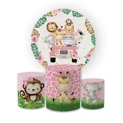 Kit Capa Painel Redondo + Trio Cilindros Decoração... - Loja | Bibi Painéis