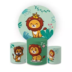 Kit Capa Painel Redondo + Trio Cilindros Decoração... - Loja | Bibi Painéis