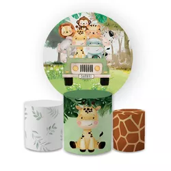 Kit Capa Painel Redondo + Trio Cilindros Decoração... - Loja | Bibi Painéis