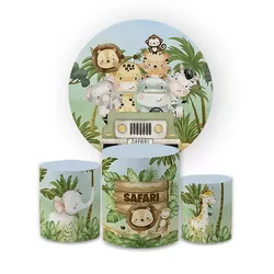 Kit Capa Painel Redondo + Trio Cilindros Decoração... - Loja | Bibi Painéis