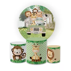 Kit Capa Painel Redondo + Trio Cilindros Decoração... - Loja | Bibi Painéis