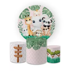 Kit Capa Painel Redondo + Trio Cilindros Decoração... - Loja | Bibi Painéis