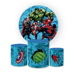Kit Capa Painel Redondo + Trio Cilindros Decoração... - Loja | Bibi Painéis