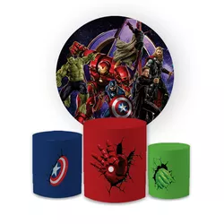 Kit Capa Painel Redondo + Trio Cilindros Decoração... - Loja | Bibi Painéis