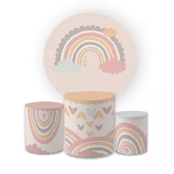 Kit Capa Painel Redondo + Trio Cilindros Decoração... - Loja | Bibi Painéis