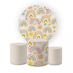 Kit Capa Painel Redondo + Trio Cilindros Decoração... - Loja | Bibi Painéis
