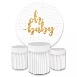 Kit Capa Painel Redondo + Trio Cilindros Decoração... - Loja | Bibi Painéis