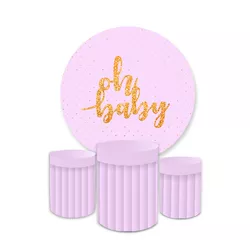 Kit Capa Painel Redondo + Trio Cilindros Decoração... - Loja | Bibi Painéis