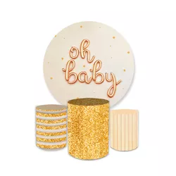 Kit Capa Painel Redondo + Trio Cilindros Decoração... - Loja | Bibi Painéis
