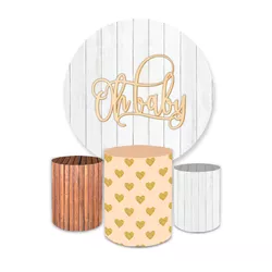 Kit Capa Painel Redondo + Trio Cilindros Decoração... - Loja | Bibi Painéis