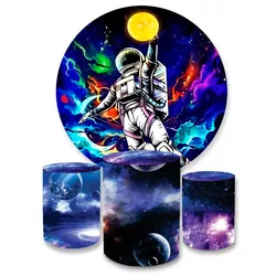 Kit Capa Painel + Trio Cilindros Astronauta Espaço - Loja | Bibi Painéis