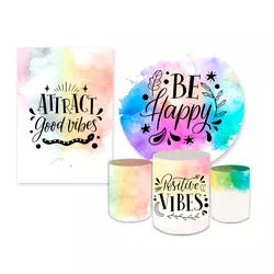 Kit Casadinho Tem Gratidão Colorido Be Happy - Loja | Bibi Painéis