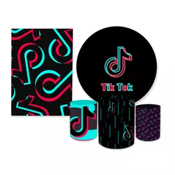 Kit Casadinho Tema Tiktok Preto - Loja | Bibi Painéis