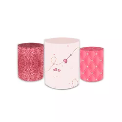 Kit Trio De Cilindros Dia Dos Namorados Rosa - Loja | Bibi Painéis