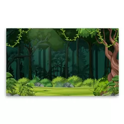 Painel Gigante Para Decoração 5 x 3 Floresta 03 - Loja | Bibi Painéis