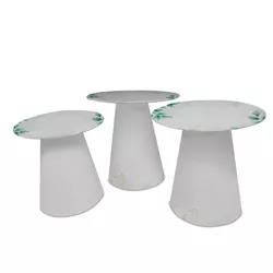 Kit Trio Capa Mesa Cone Sublimado Mesa Branca Flor... - Loja | Bibi Painéis