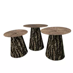 Kit Trio Capa Mesa Cone Sublimado Tronco - Loja | Bibi Painéis