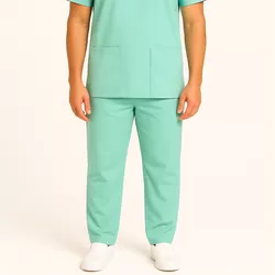 Calça Verde Água Masculina Gabardine Pijama Cirúrg... - BRANCURA