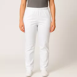 Calça Feminina Branca em Gabardine - Pijama Cirúrg... - BRANCURA