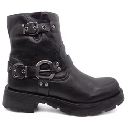 Bota Biker Preto - BIKER-PRETA - Calçados Em Casa