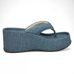 Chinelo Plataforma Azul - BC - Calçados Em Casa