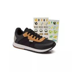 TÊNIS INFANTIL KLIN WALK KIDS PRETO COM BRINDE 178... - CARAMELADA KIDS