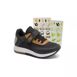 TÊNIS INFANTIL KLIN WALK MINI PRETO COM BRINDE 216... - CARAMELADA KIDS