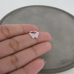 PIERCING FAKE ORELHA DIREITA BORBOLETA CRAVEJADA C... - C Martiniano Joias