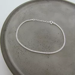 Pulseira Riviera Zircônia Cristal Com Extensor - ... - C Martiniano Joias