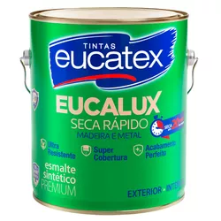 Esmalte Sintético Brilhante Prêmium 3,6 Litros - EUCALUX SECA RÁPIDO - EUCATEX - CONSTRUTINTAS