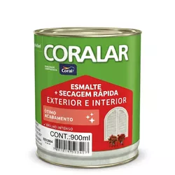 Esmalte Brilhante Branco 900ml - CORALAR CORAL - CONSTRUTINTAS