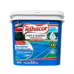 Tinta Piso Cinza Médio 3,6 Litros Semibrilho - TELHACOR - CONSTRUTINTAS