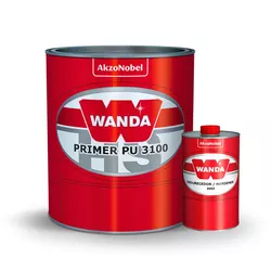KIT Fundo Primer PU 3100 | 800ml + Catalisador 3093 | 100ml - WANDA - CONSTRUTINTAS