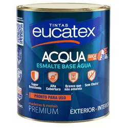 ESMALTE ACQUA FOS PRETO BASE AGUA 3,6L EUCATEX - Corante Tintas