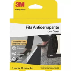 FITA ANTIDER 50MMX5M PRETA 3M - Couto Materiais 