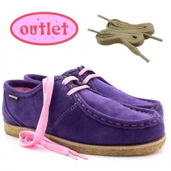 Outlet Sapato London Feminino couro roxo, solado c... - DALESHOES