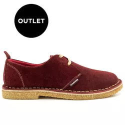 Outlet Sapato Safari vinho em couro camurça e sola... - DALESHOES