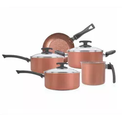  CONJUNTO LA BELLE 5 PEÇAS ANTIADERENTE COBRE - DEPOSITO CENTRAL 