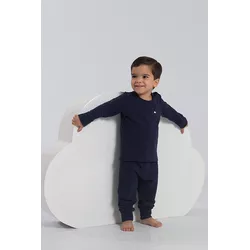 Pijama de Bebê em Cotton Liso com Calça e Manga Co... - D'Noite - Pijamas e Homewear