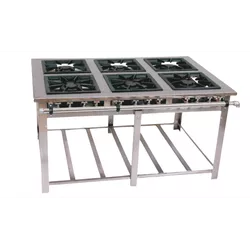Fogão 6 Bocas Baixa Pressão Inox 40 x 40 Linha Max... - Dom Pedro Refrigeração