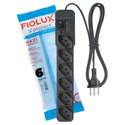 Filtro de Linha 6 Tomadas 1M Preto - Eletrônica Faria