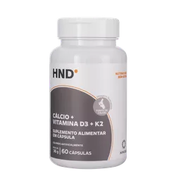 Cálcio + Vitamina D3 + K2 em 60 Cápsulas HND - 017... - Edinaldo Hinode