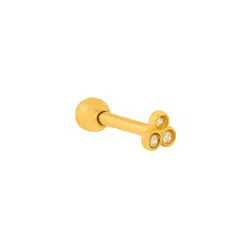 Piercing De Orelha Ou Tragus De Ouro 18k Bolinha e... - Fábrica do Ouro ®️