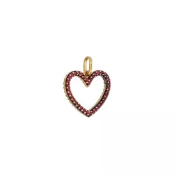 Pingente De Ouro 18k Coração Dupla Face Com Zircôn... - Fábrica do Ouro ®️