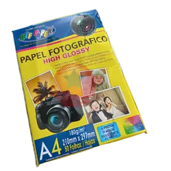 Papel Fotografico A4 180g 50 Fls - 10059 - PARÁ SUPRIMENTOS