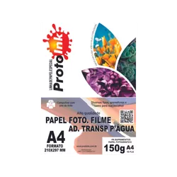PAPEL FOTO A4 TRANSP. ADESIVO LEITOSO P D'ÁGUA 150... - PARÁ SUPRIMENTOS