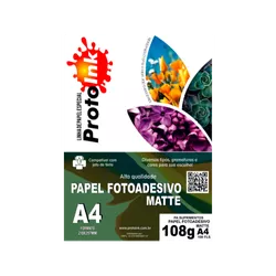 PAPEL FOTO A4 MATTE ADESIVO 108G 20FLS PROTOINK - ... - PARÁ SUPRIMENTOS