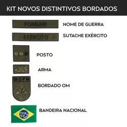 Kit Novas Divisas do Exército Brasileiro -Novo pad... - Feroz Militar